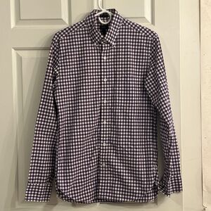 Jcrew purple gingham shirt